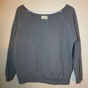 Grey Off-The-Shoulder Sweater